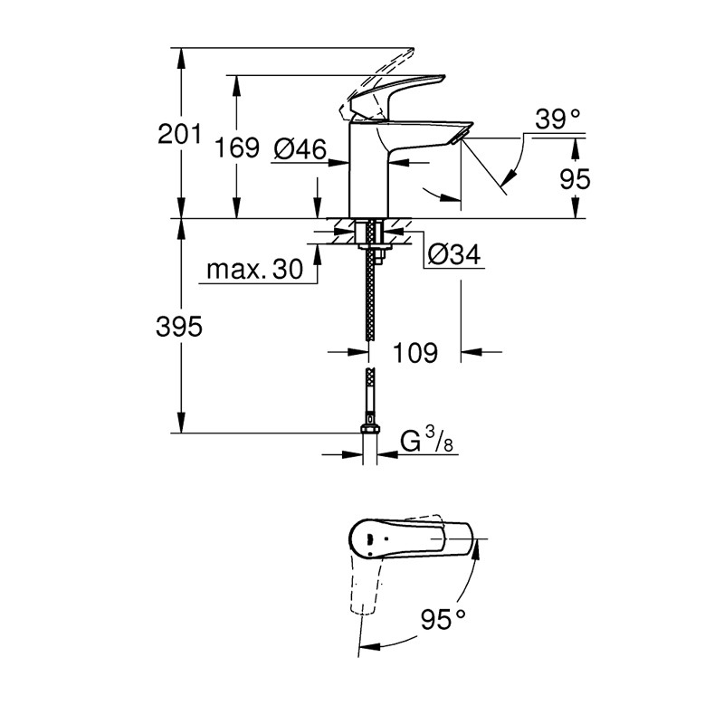 Monomando Lavabo Eurosmart 2